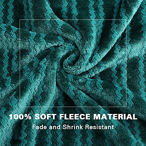 Fleece Throw Blankets, SRIZIAN Green Flannel Throw Blankets, 50" x60