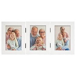 Frametory 4x6 Triple Picture Frames, Trifold Photos