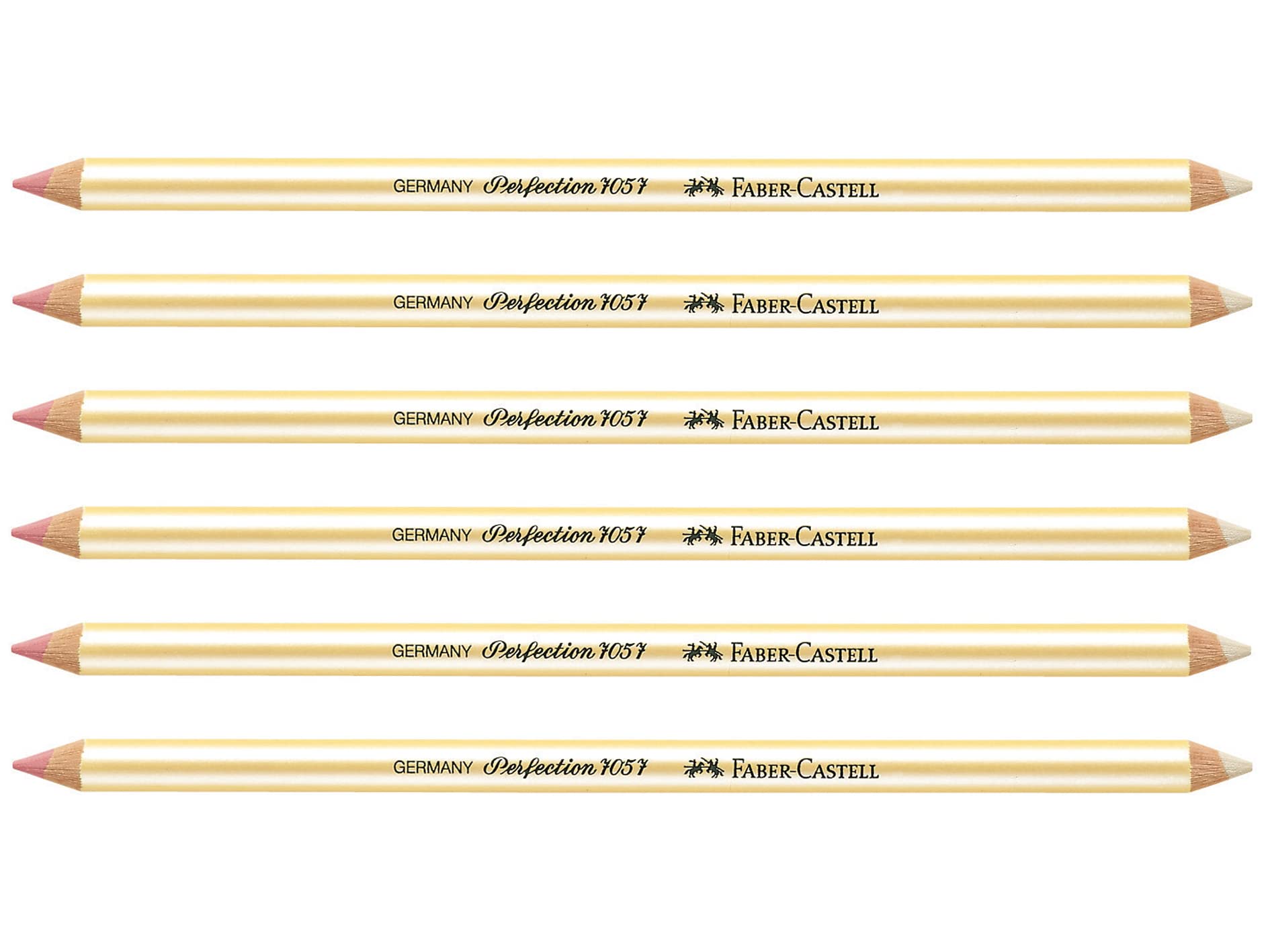 Faber-Castell Perfection 7057 205021 Eraser Pen, Double-Sided, Soft and Hard, Pack of 6