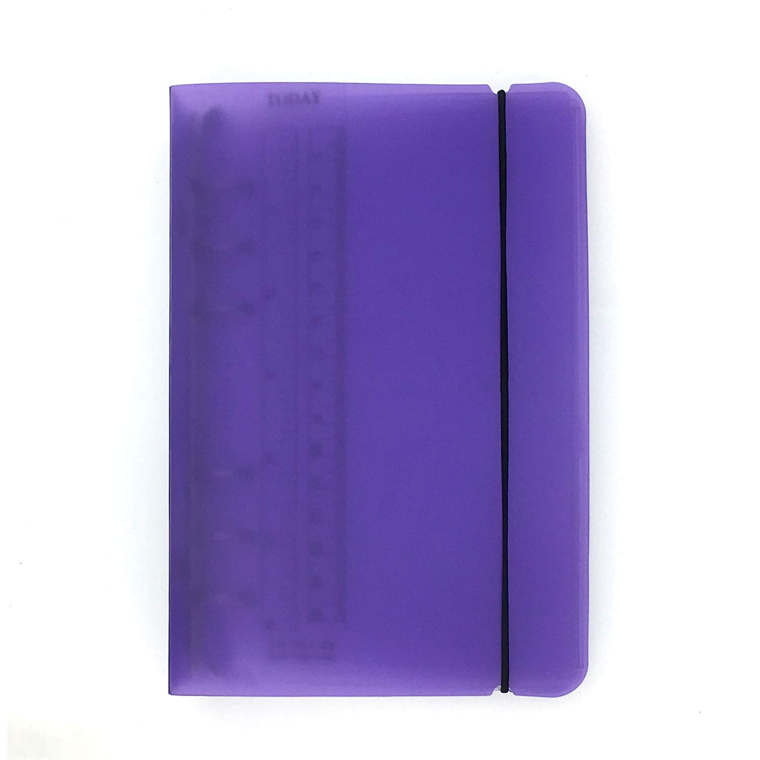 A6/ A5 6-Holes Colorful PP Cover Round Ring Binder Personal Organizer for Loose Leaf Sheet Refill Notebook/DIY Scrapbooking (Purple, A5 Combo)