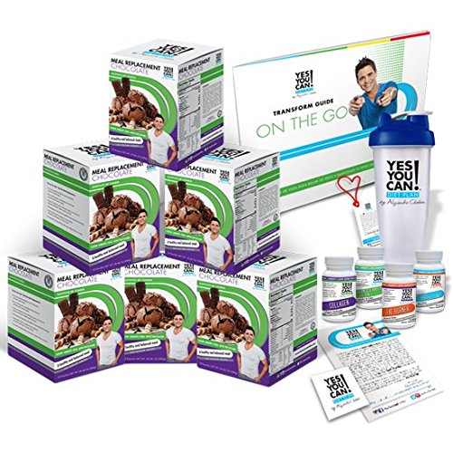 Yes You Can! Diet Plan Transform Kit On The Go: Meal Replacement Shakes, 30 Fat Burner Pills, 30 Appetite Suppressant Pills, 30 Colon Cleanser Pills, 30 Collagen Pills, 1 Bilingual Transform Guide (Spanish/english), 1 Shaker Bottle, 1 Yes You Can!™ Diet Plan Heart Shaped Band,1 Certificate of Success and 1 Yes You Can! Diet Plan Sticker (Chocolate, 60 Meal Replacement Shakes) Yes You Can! Diet Plan Transform Kit On The Go: Meal Replacement Shakes, 30 Fat Burner Pills, 30 Appetite Suppressant Pills, 30 Colon Cleanser Pills, 30 Collagen Pills, 1 Bilingual Transform Guide (Spanish/english), 1 Shaker Bottle, 1 Yes You Can!™ Diet Plan Heart Shaped Band,1 Certificate of Success and 1 Yes You Can! Diet Plan Sticker (Chocolate, 60 Meal Replacement Shakes)