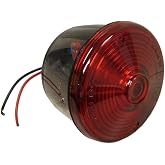 370716R91 12V Round Red Tail Light Assy Fits International Harvester | ABS plastic, 4 in round housing, stud mount, Fits Case, Massey Ferguson, Ford &amp; more tractors, Replaces OE# A36831, 404418R1