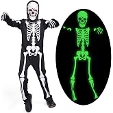 Sincere Party Kids Skeleton Costume Glow in the Dark Skeletons Halloween Skeleton Costumes for Boys and Girls