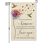 Perfectinsoy May The Winds Of Heaven Blow Softly Garden Flag, Remembrance Sympathy Garden Decor, Serene Outdoor Decor for Yard Farmhouse Patio Porch Cemetery, Compassion Gifts for Families Friends