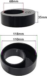 Spares2go Gutter Down Pipe Reducer 68mm to 110mm UPVC Connector view 2