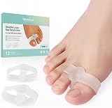 Welnove Pack of 12 Bunion Corrector Toe Separators Two Loops Multi Sizes