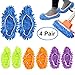 FEATHERHEAD Bontip 4 Pairs (8 Pieces) Unisex Washable Dust Mop Slippers Shoes Microfiber Cleaning House Mop Slippers Multifultional Floor Cleaning Shoes Cover for House Kitchen Office (Free Size)