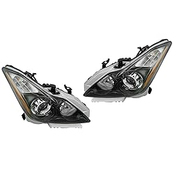 TRQ 2 Piece Headlight Assembly Set Titanium Light