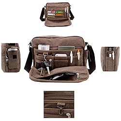 Kenox Classic Multifunctional Mens Canvas Messenger