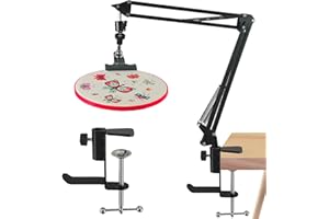 YUNHAN Rotated Cross Stitch Stand Embroidery Hoop Holders Cross Stitch Holder Stand Metal Lap Embroidery Stand Lap, Hand Embroidery Hoop Stand Lap Suitable for Cross Stitch Kit and Embroidery Frame