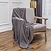 Longhui bedding Dark Grey 100% Cotton Lightweight Cable Knit Throw Blanket for Couch Sofa Bed Home Decorative, Bonus Laundering Bag, Dark Gray 50“ x 60”, Machine Washable