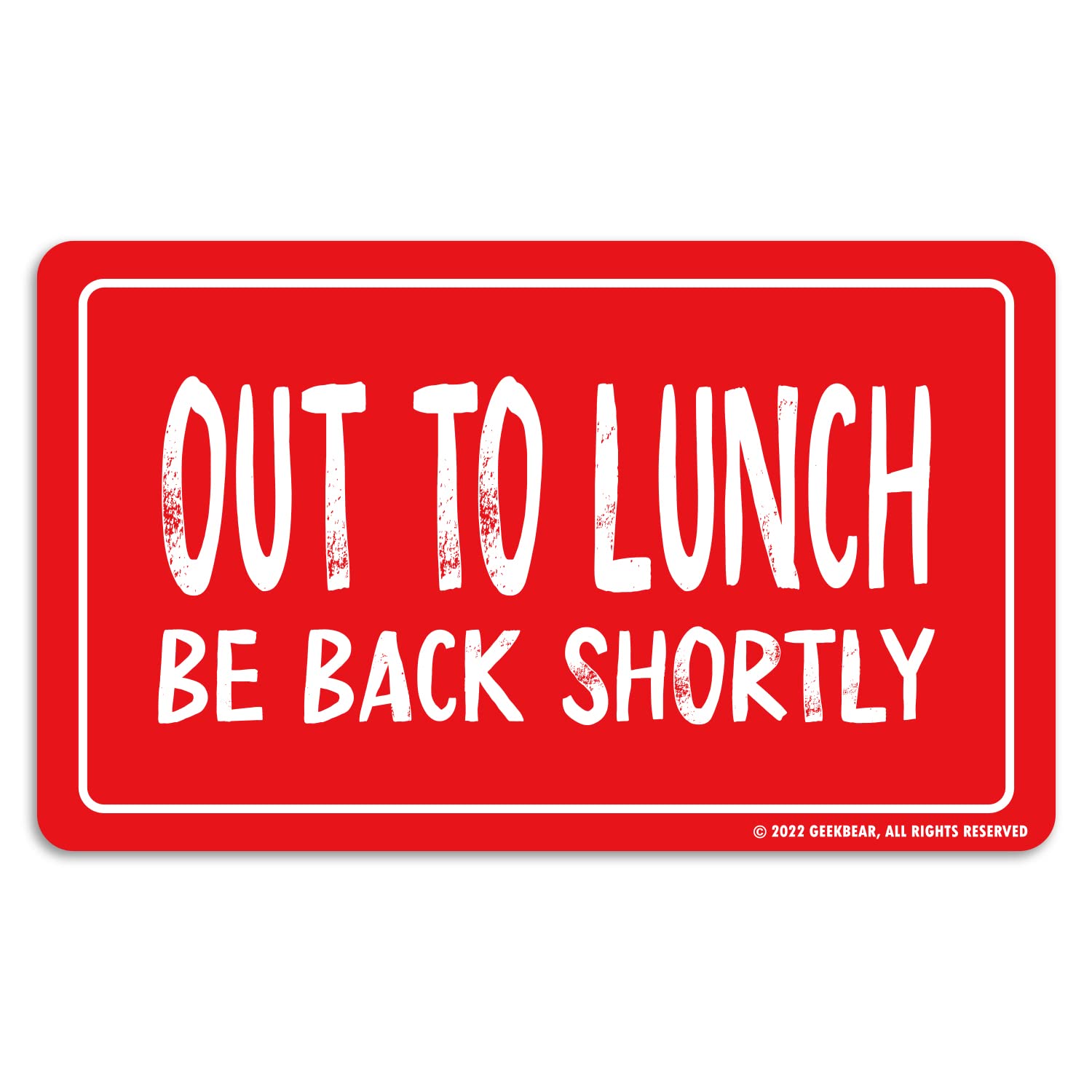 OUT TO LUNCH SIGN (Red) — image 1