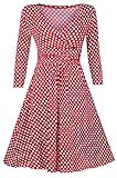 Glamour Empire Womens Softly Draping Polka Dot Dress Summer Spot Dress 017