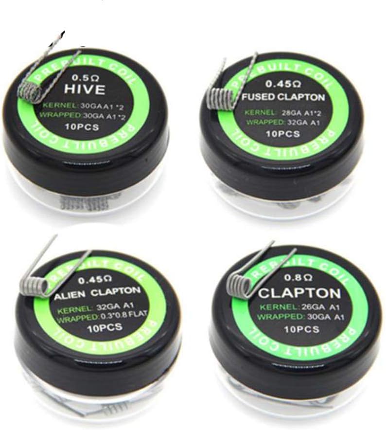 Limeo Coil Fused Clapton Coils Wire Coils Heating Wire Alien Clapton Coils Vape Wire Pre Made Coils Fused Clapton Wire Coil Coil Set (HIVE, Fused Clapton, Alien Clapton, Clapton 40 in Total)