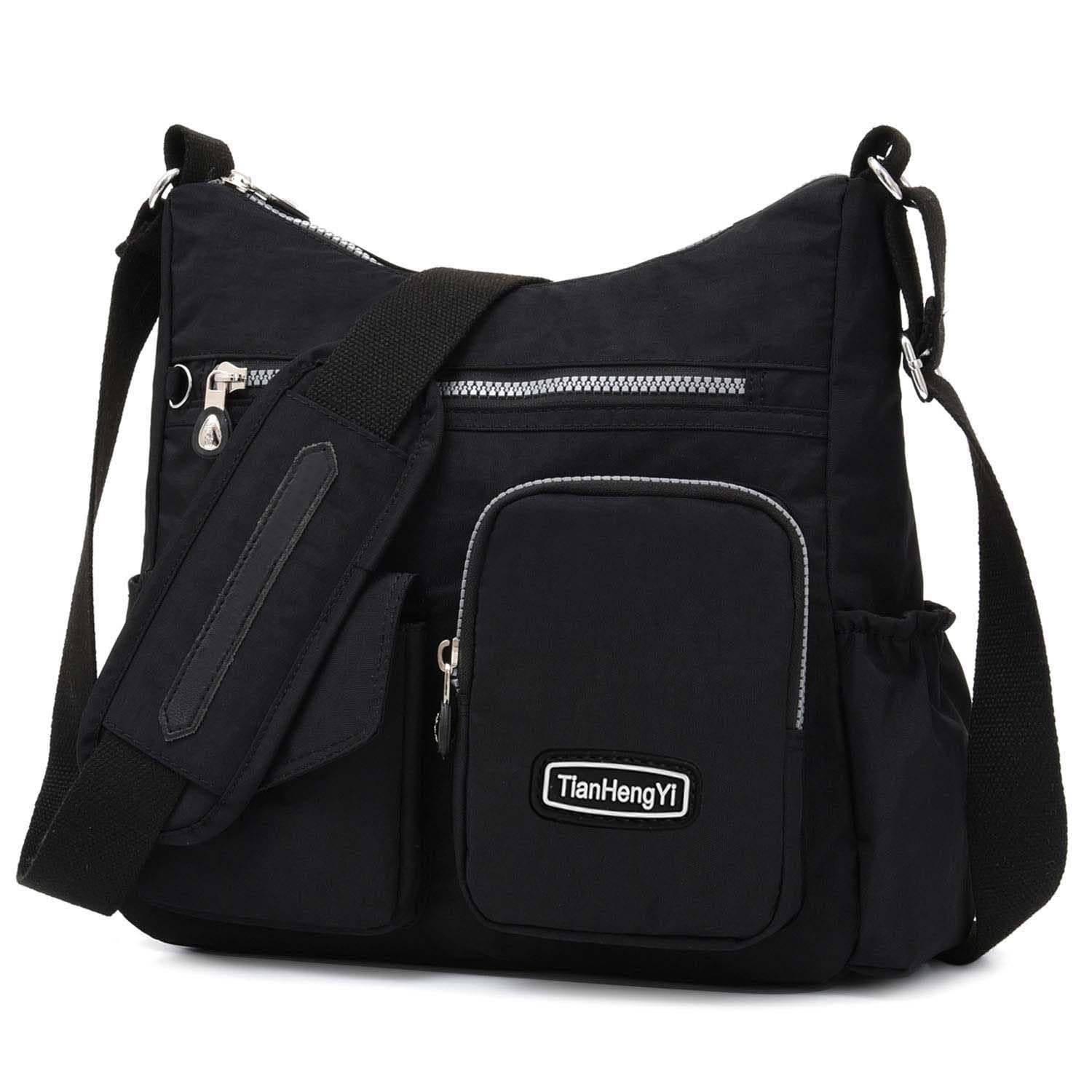 Tianhengyi Crossbody Bags for Women Multi-Pocket Nylon Shoulder