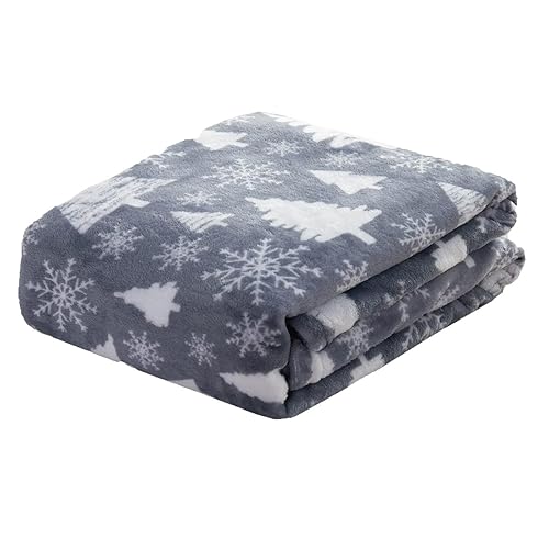 Christmas Blanket, Fluffy Blankets and Throws, Cozy Fleece Throws for Sofa, Autumn/Winter Bed Throw for Kids & Adult, Christmas Bedding & Decorations for Car Couch (A, 100 * 130cm)