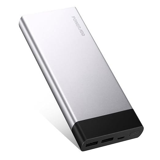 Poweradd Pilot 5GS 20000mAh Batería Externa Cargador Portátil para ipad, iPhone 6/6s/6 plus/6s plus, iPad, Dispositivos Android, Teléfonos Móviles, Tableta y Más Reciente iphone7/7 plus Color: Plateado