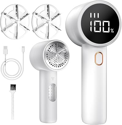 BZGG Fabric Shaver Portable Rechargeable Lint Remover 3 speeds LED Display