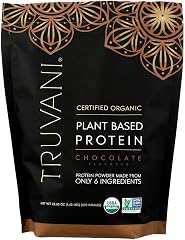 Truvani Organic Plant Based Protein Powder | Chocolate | 20 Servings | Vegan | 20g Pea Protein | Keto | Gluten & Dairy Free |