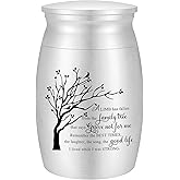 3 Inches Small Urn for Ashes Tree of Life Aluminum Mini Urn for Ashes Cremation Keepsake for Human Ashes Memorial Ashes Holder for Women Men
