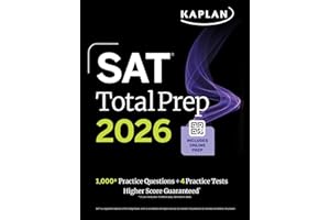 SAT Total Prep 2026: Includes 4 Full Length Practice Tests, 1,100+ Practice Questions + 1 Year Access to Online Quizzes and V