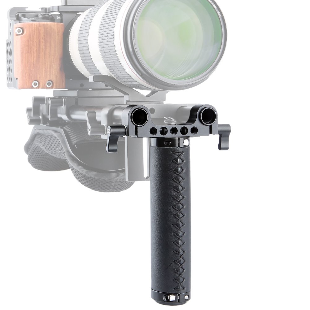 NICEYRIG DSLR Mid-handle Grip with 15mm Rod Clamp for Camera Stabilizer Support