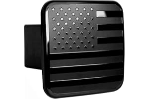 eVerHITCH USA Black Metal Flag Hitch Plug Cover, Fits 2" Receiver
