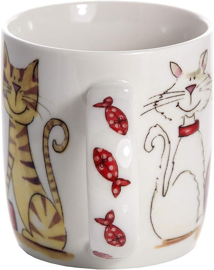 SPOTTED DOG GIFT COMPANY Cat & Dog Mugs Set of 2 - 350ml Ceramic China Coffee Mugs & Tea Cups, White, 2 Count (Pack of 1) - Image 5