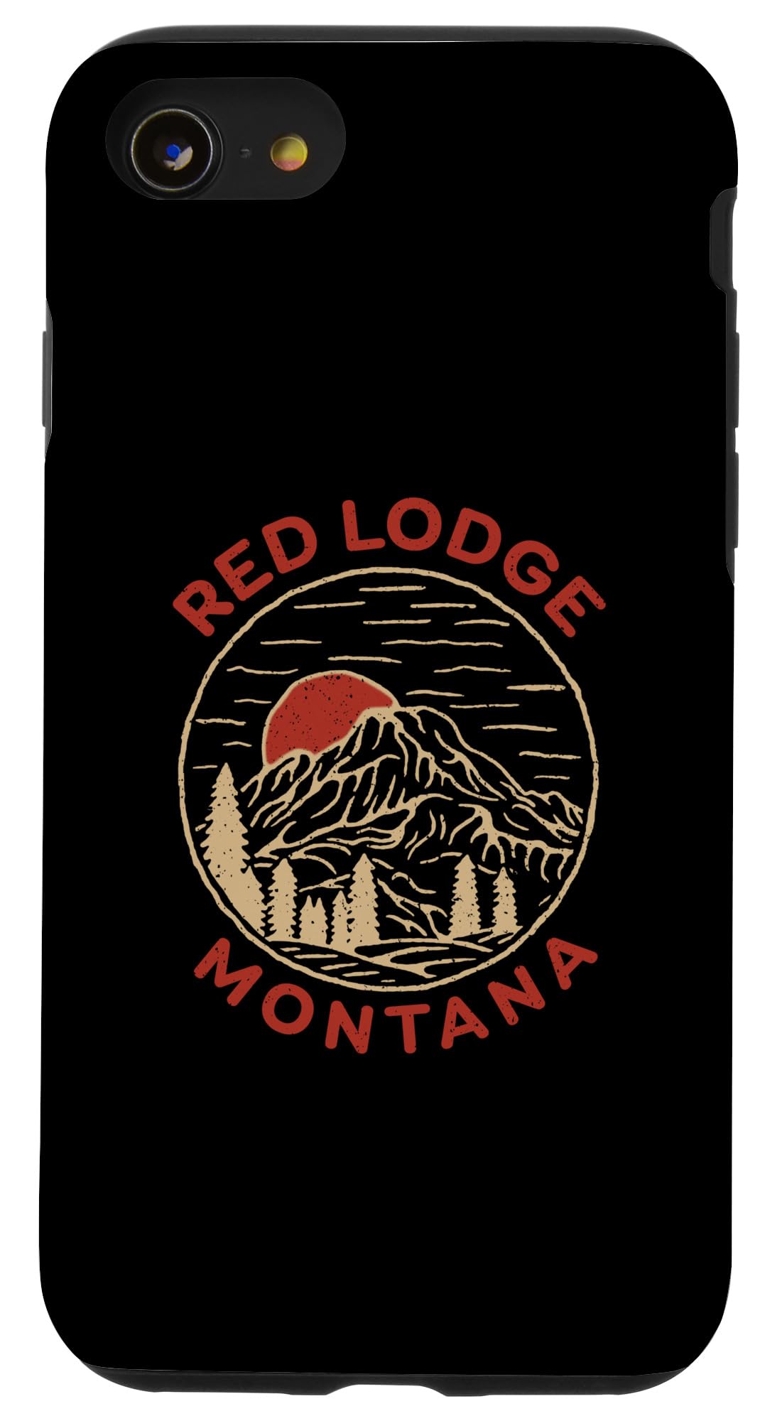 iPhone SE (2020) / 7 / 8 Vintage Red Lodge Montana Sunset Mountain Outdoor Hiking Case