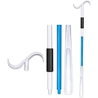 Milifox 35" Long Shoe Horn Dressing Stick for Seniors, Shoe Helper Stick, Extendable Long Handle Shoehorn for Socks, Shirts,