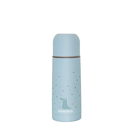 Miniland Isolierflasche 350ml für Babynahrung - SILKY THERMOS AZURE