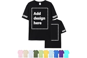COOZEBRA Custom T Shirt with Front Back, Personalized Shirt with Photo Text Design, Custom Shirt for Men Women Adults