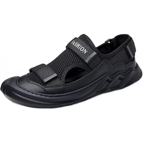 Sandalias De Malla Con Puntera Cerrada Para Hombre — Transpirables, Suela Antideslizante Y Ligeras, Ideales Para Verano