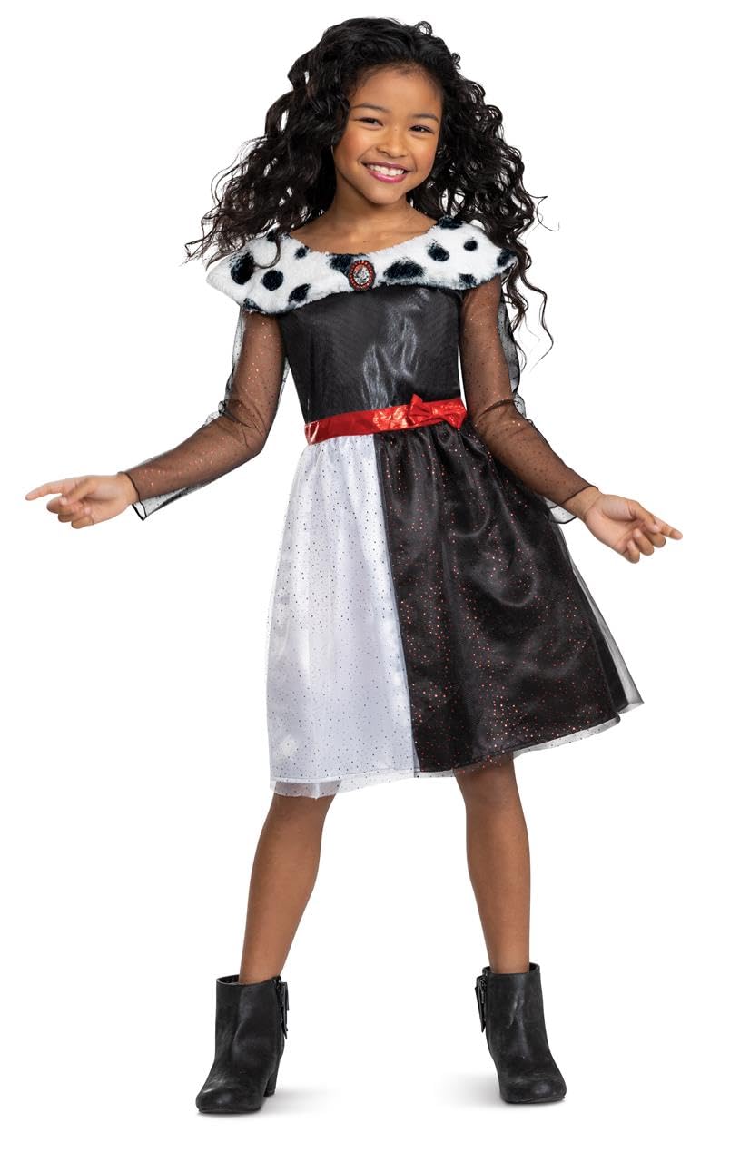 Disney Official Classic Cruella Costume Kids, Halloween Costume for Kids Size M — image 1