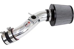 HPS Performance Polish Shortram Air Intake Kit Cool Ram Compatible for 2003-2004 Pontiac Vibe 1.8L Toyota Corolla 1.8L Matrix