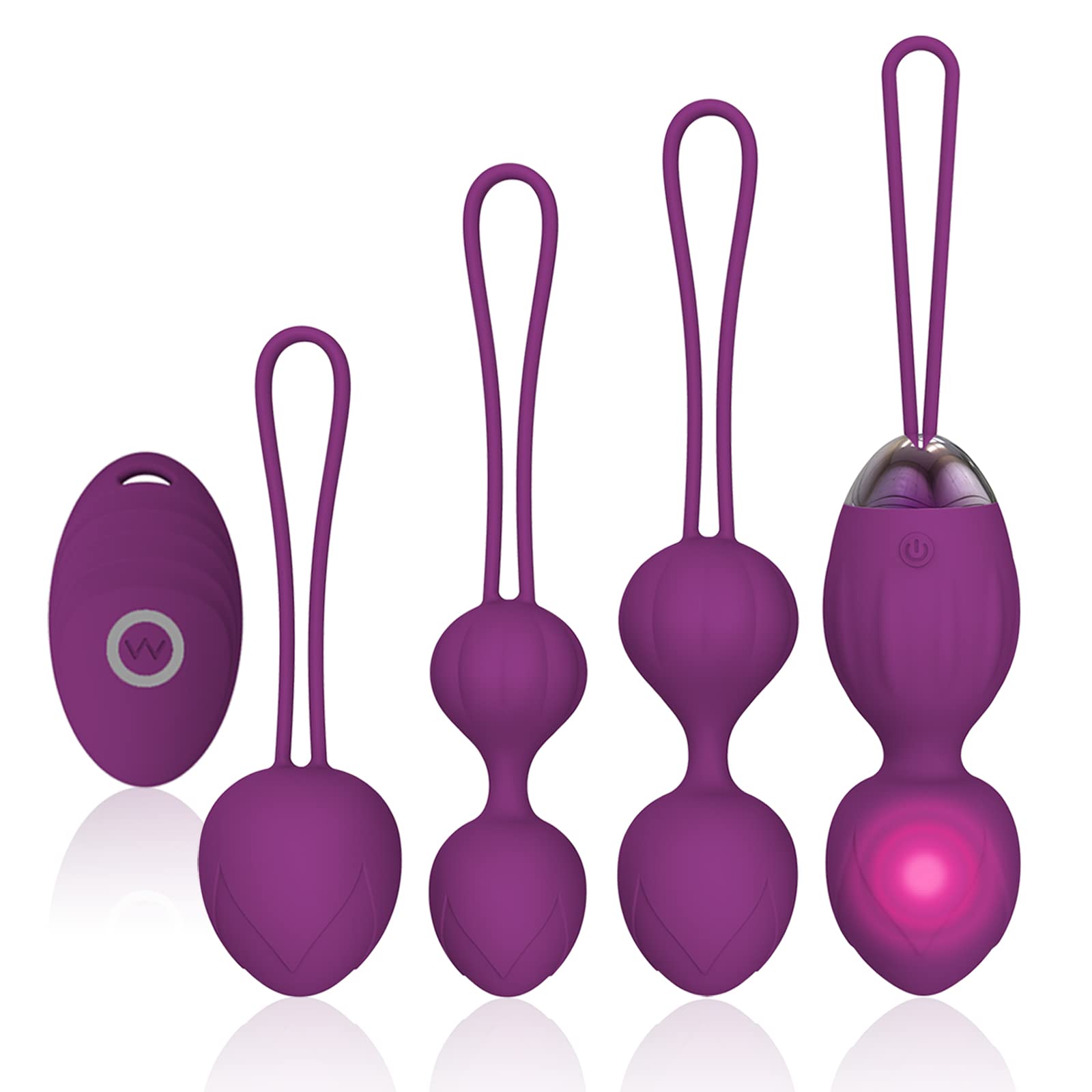 Kegel Exercise Ball Set - Ball Ben Wa Balls Sets for Tightening and Strengthen Bladder Control Trainer Pelvic Floor Exerciser Weight for Beginners and Advanced Women Postpartum Repair