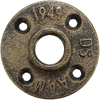 Hitommy 3/4 Inch Reinforced Bronze Flange Iron Pipe Floor Fitting Plumbing Threaded