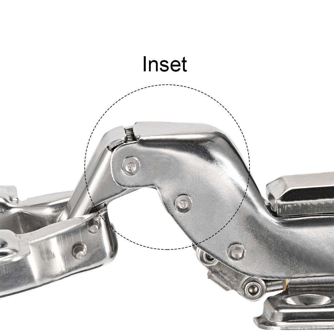 uxcell a14022500ux0499 Furniture Door 90 Degree Opening Overlay Concealed Hinges 11cm