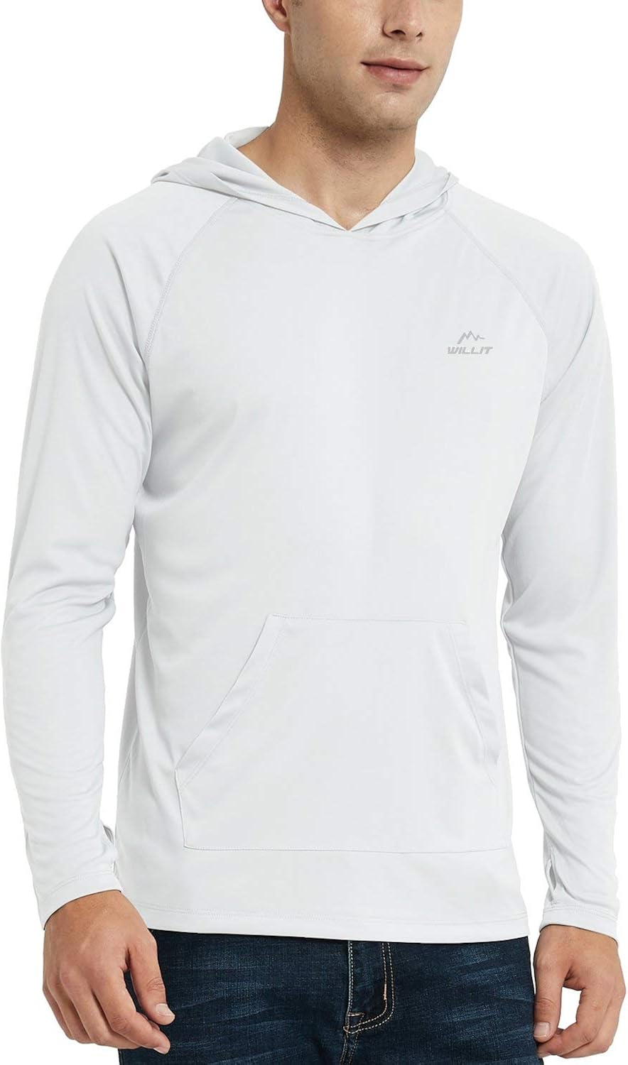 Willit Men's UPF 50+ Sun Protection Hoodie Shirt Long Sleeve SPF Fishing Outdoor UV Shirt Hiking Lightweight: Clothing