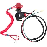 Royitay Kill Switch for 50cc 70cc 90cc 110cc 125cc 150cc 200cc 250cc ATV Dirt Bike Go Kart Pit Bike 4 Wheeler Quad Trail Bike Handlebar Mount Tether Engine