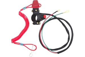 Royitay Kill Switch for 50cc 70cc 90cc 110cc 125cc 150cc 200cc 250cc ATV Dirt Bike Go Kart Pit Bike 4 Wheeler Quad Trail Bike Handlebar Mount Tether Engine