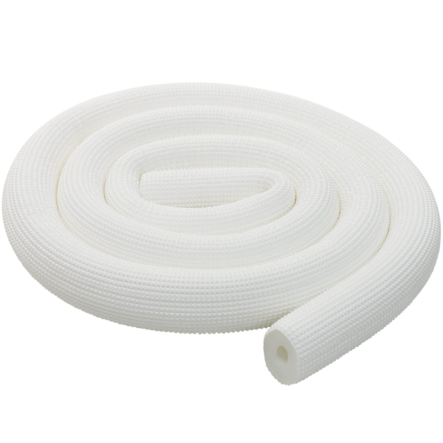 Photo 1 of Insulation Tubing, BESUNTEK 6ft Heat Preservation Insulated Foam Tubing Handle Grip Support, for Water Pipes, air Conditioning Pipes (0.47" × 0.39", White)