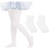 THMEVOK Ballet Tights for Girls - Ultra Soft Elastic Footed Tights for Toddler Girls - Warm Stockings
