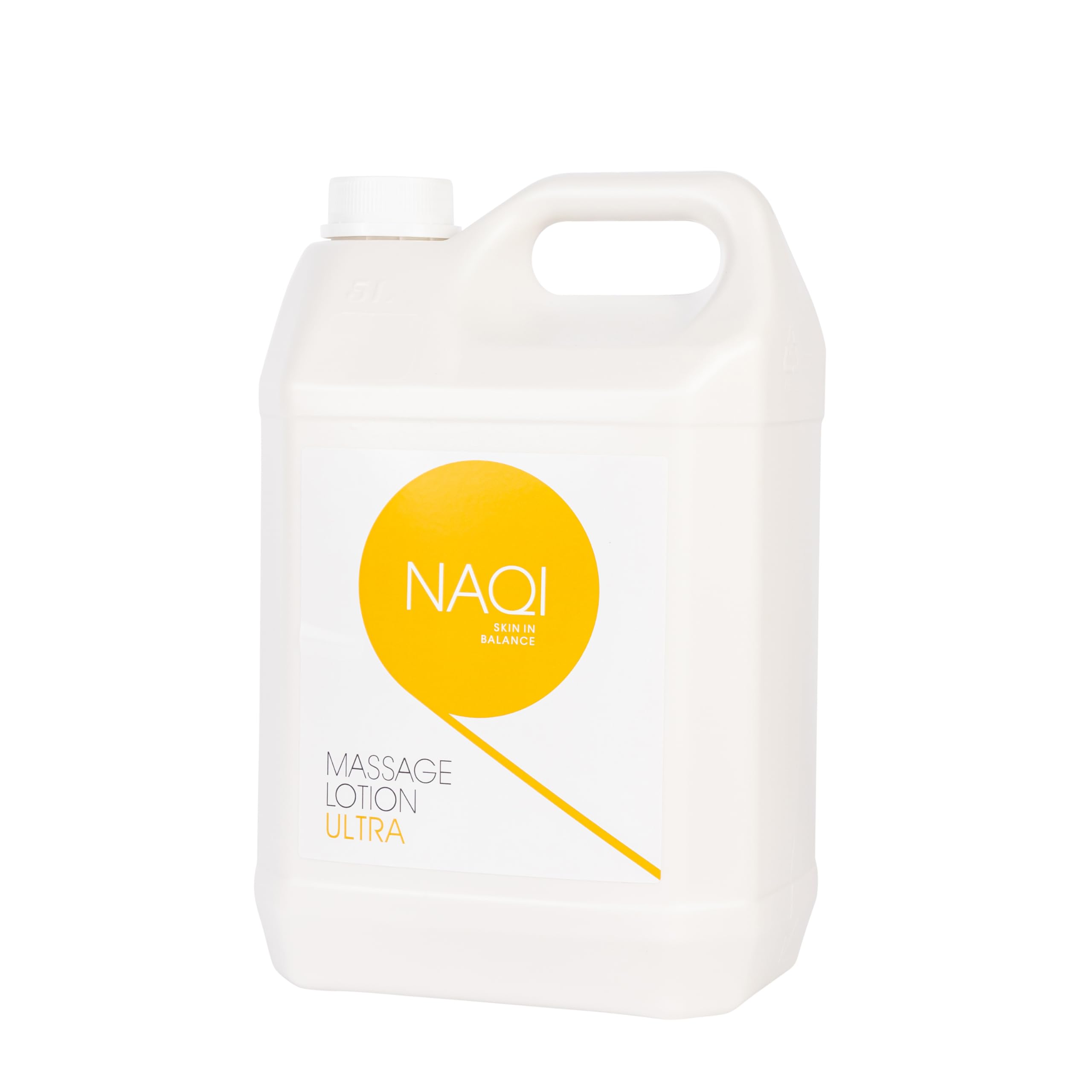 Naqi Ultra Massage Lotion, Long Lasting Hypoallergenic Moisturising Lotion for Deep Tissue Physical and Massage Therapy, 5 litre,White