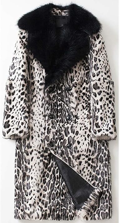 long leopard print coat
