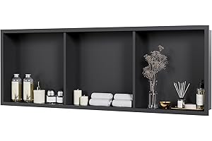 Rustproof Stainless Steel Recessed Shower Niche, Waterproof Wall Shelf for Bathroom, Space-Saving Organizer with Simple No-Ti