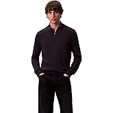 Calvin Klein Mens Wool Blend Quarter Zip Sweater