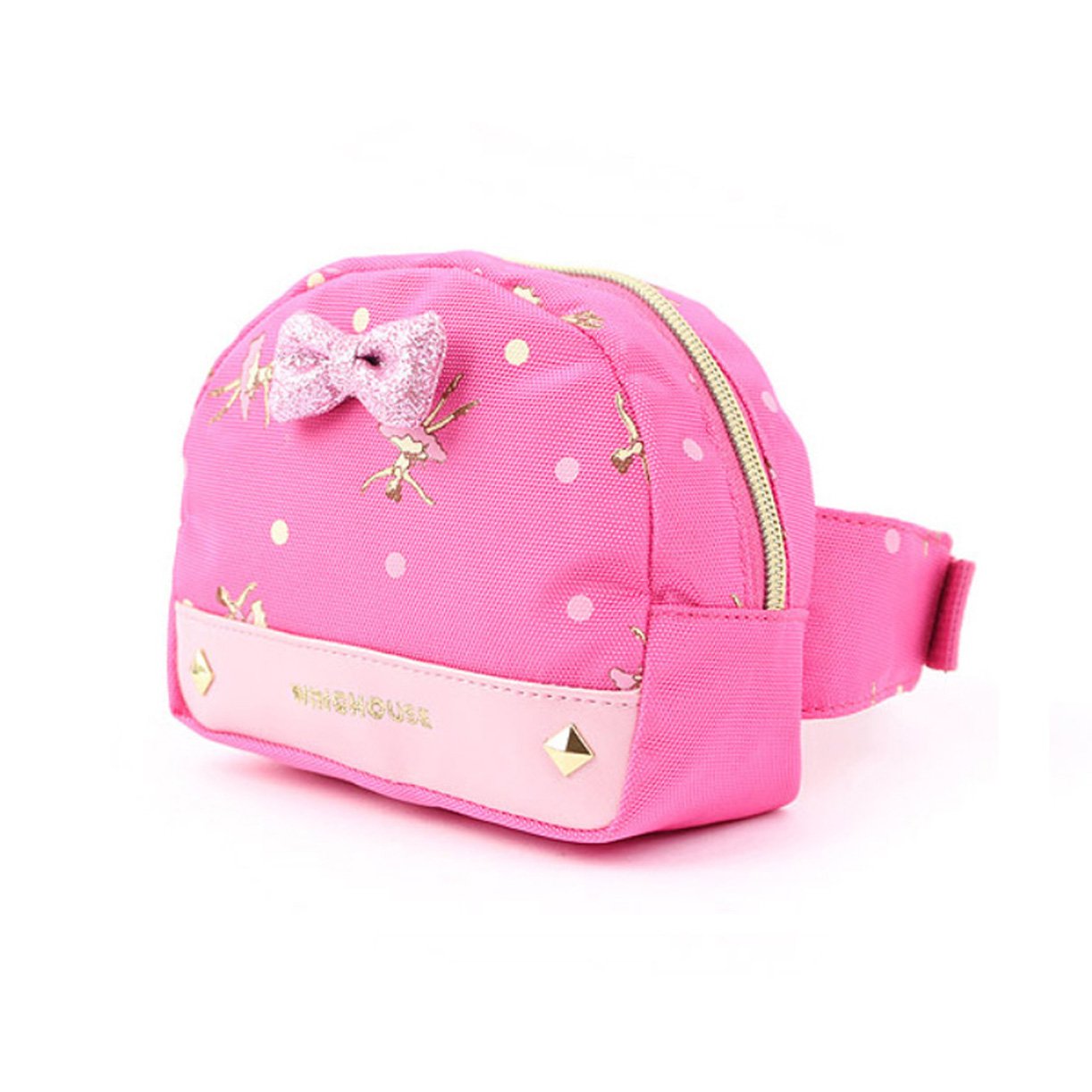 Waist Fanny Hip Pack Pouch Crossbody Waist Coin Purse Bag Childs bumbag for Kids, Children, Girls, Boys (Wing Girls Daine-Pink)