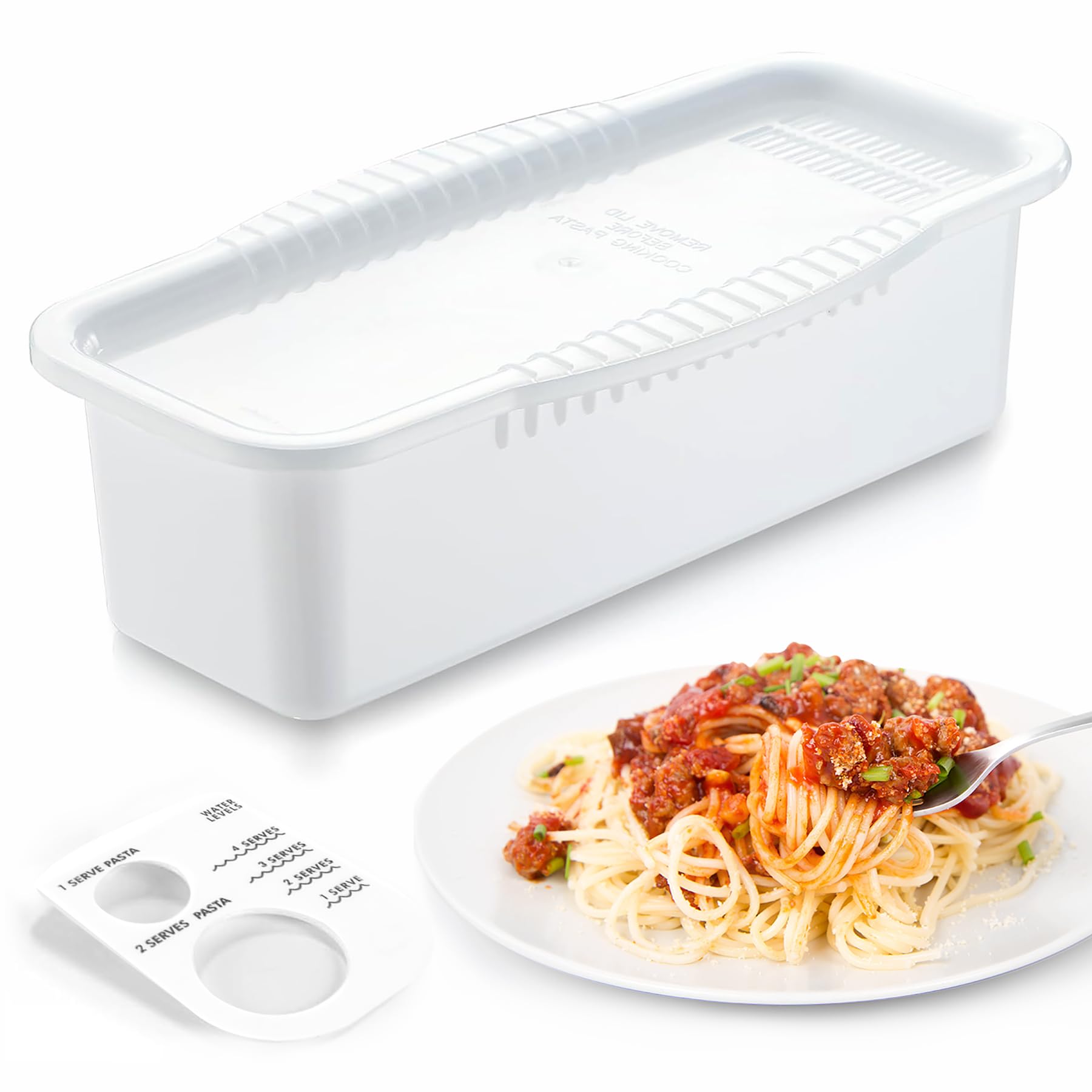 MUXIUNT Microwave Pasta Spaghetti Cooker Pot with