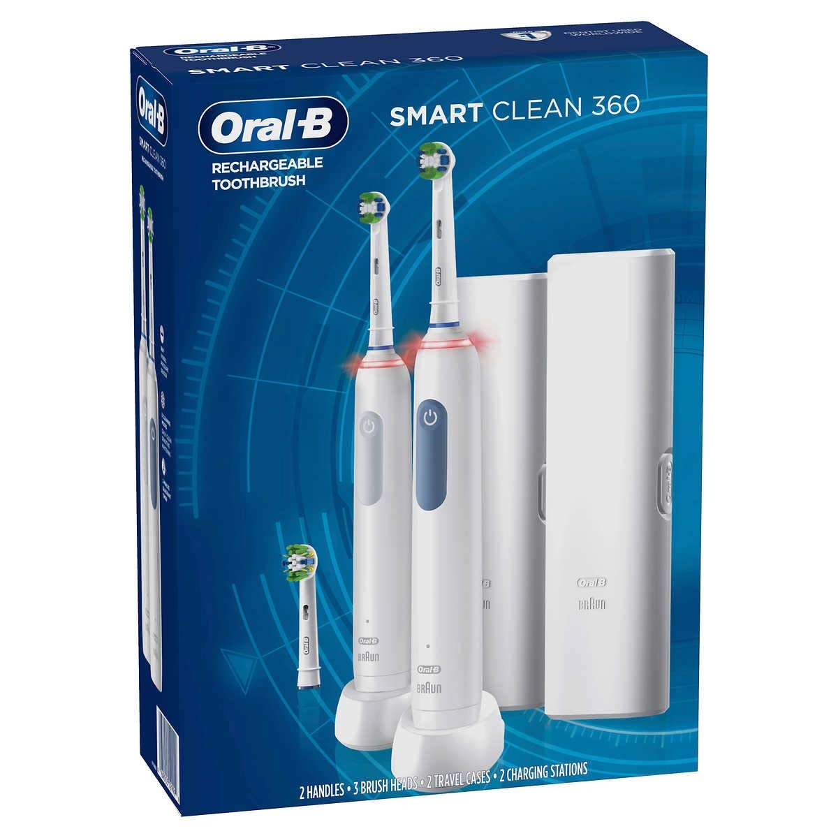 Photo 1 of Oral-B Smart Clean 360 Rechargeable Electric Toothbrush, 2-pack